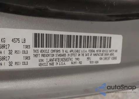 2010 Jeep Compass Sport from USA, damaged, VIN 1J4NF4FB1AD503741